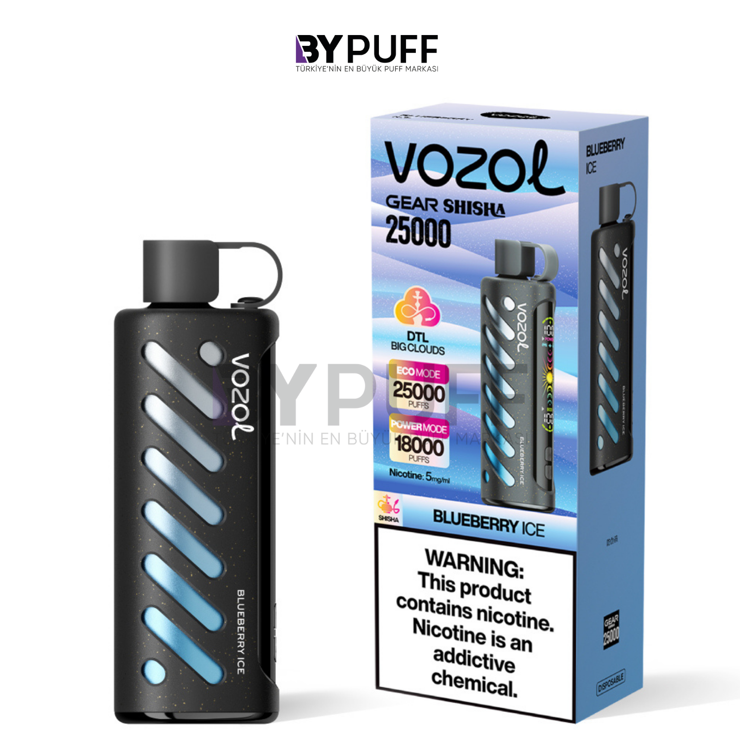 Vozol Gear Shisha 25000 Blueberry Ice