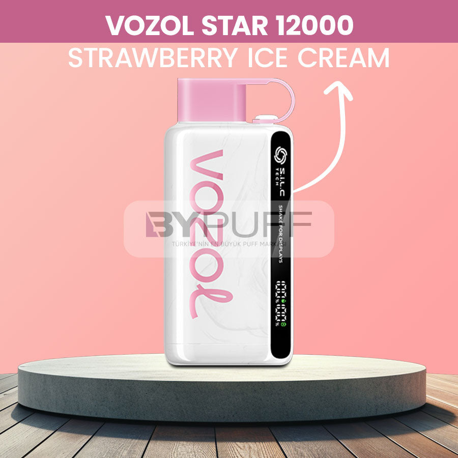Vozol 12000 Strawberry ice cream
