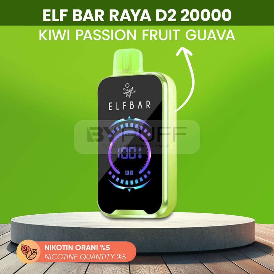Elf Bar Raya D2 20000 Kiwi Passion Fruit Guava